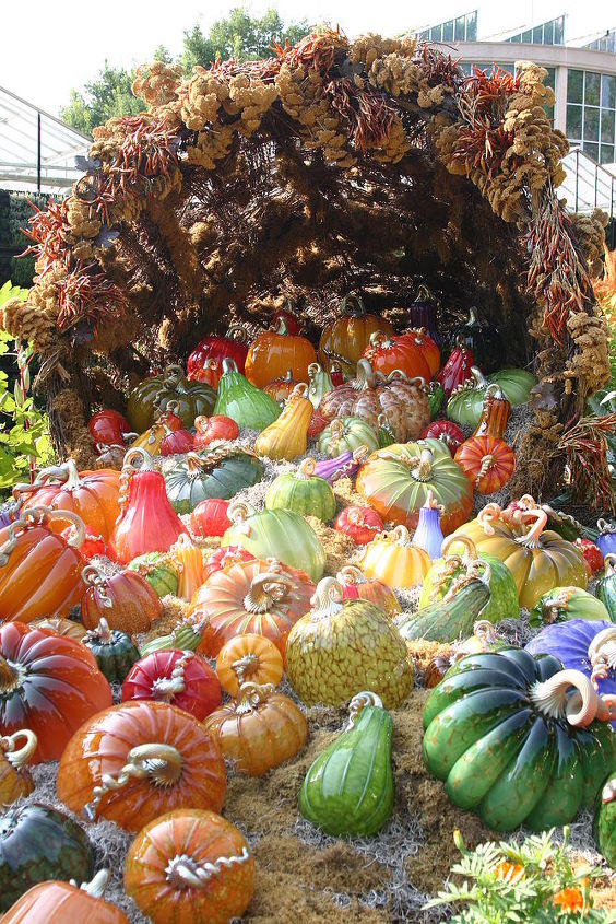 tis the season if you can t grow pumpkins these are pretty nice, seasonal holiday decor, blown glass pumpkins