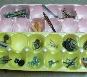 organizational tips for the garage, cleaning tips, garages, storage ideas, Egg cartons work great for sorting small bits of hardware