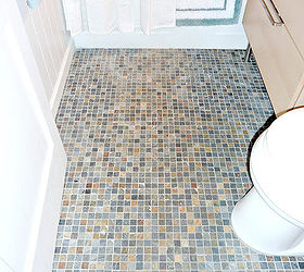 easy tile job for bathroom floor, bathroom ideas, flooring, tile flooring, tiling