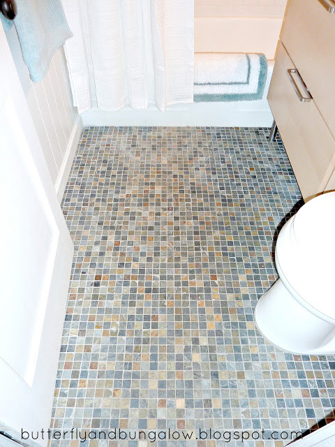 easy tile job for bathroom floor, bathroom ideas, flooring, tile flooring, tiling