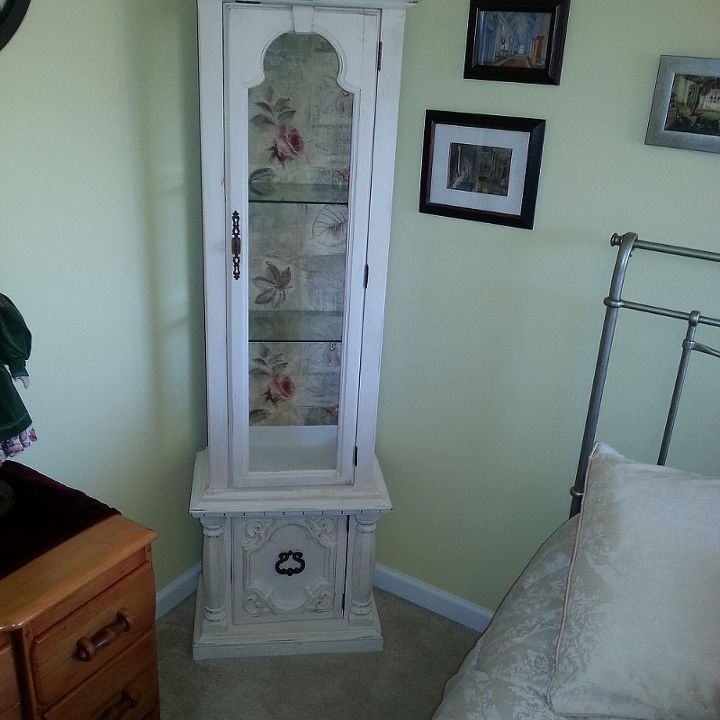 curio cabinet refinished refined, painted furniture, 2