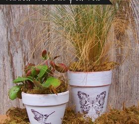 simple painted and stamped spring pots, crafts, painting, These pots are simple pretty and relatively inexpensive to make They make beautiful centerpieces or outdoor or indoor decor