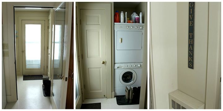 back entry design board, home decor, laundry rooms, This tiny room needs a little update