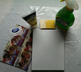 image onto canvas diy, crafts, decoupage, You need canvas acrylic gel medium sponge and waterspray