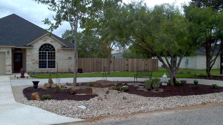 Creating a no mow dry creek garden in front of our new ... Creating a no mow dry creek garden in front of our new ... on No Mow Backyard Ideas id=34693