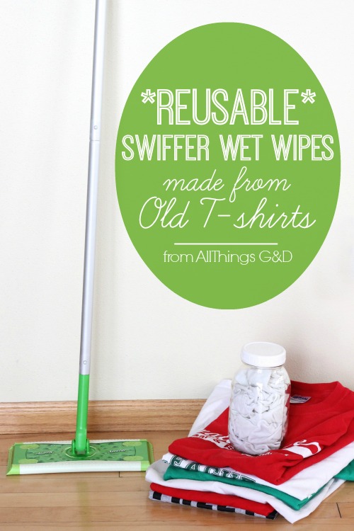 toallitas humedas swiffer reutilizables hechas con camisetas viejas