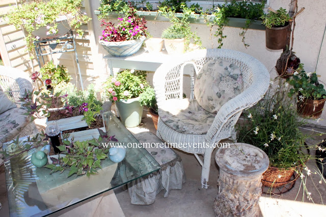 how to design outdoor setting are for little to nothing, outdoor living, Adding things from around the yard to create this seating area