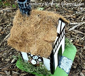 making a medieval peasant cottage easy and fun, crafts, I used a 5 x5 x5 box for this project along with another piece of chipboard that was 5 1 2 x 9 for the roof and another piece of cardboard 8 x 9 for the platform I think next time I would use a 5 x 5 x 4 box instead but this works