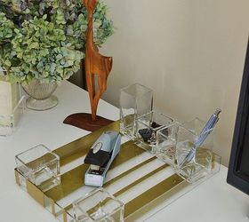diy acrylic desk tray, craft rooms, crafts, home decor, home office, A simple acrylic picture frame becomes a stylish diy desk tray for my new office space