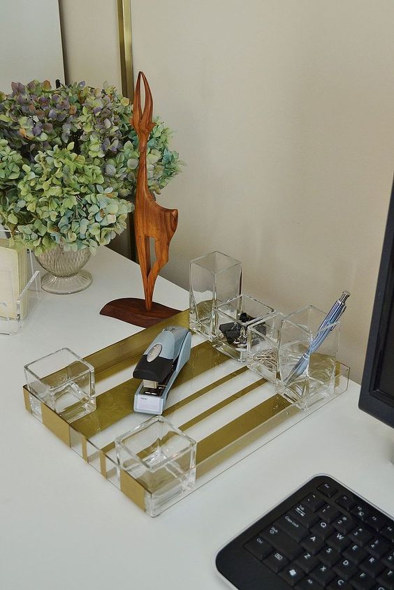 bandeja de escritorio acrlica diy, Un simple marco de acr lico se convierte en una elegante bandeja de escritorio para mi nueva oficina