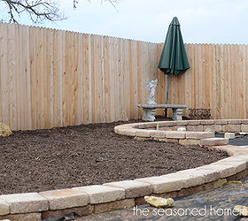 creating a xeriscape backyard landscape, gardening, landscape, We added stones to create beds and address drainage issue