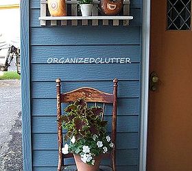 take a seat outside, gardening, outdoor furniture, outdoor living, painted furniture, Of course you can always set a potted plant on the seat of a chair