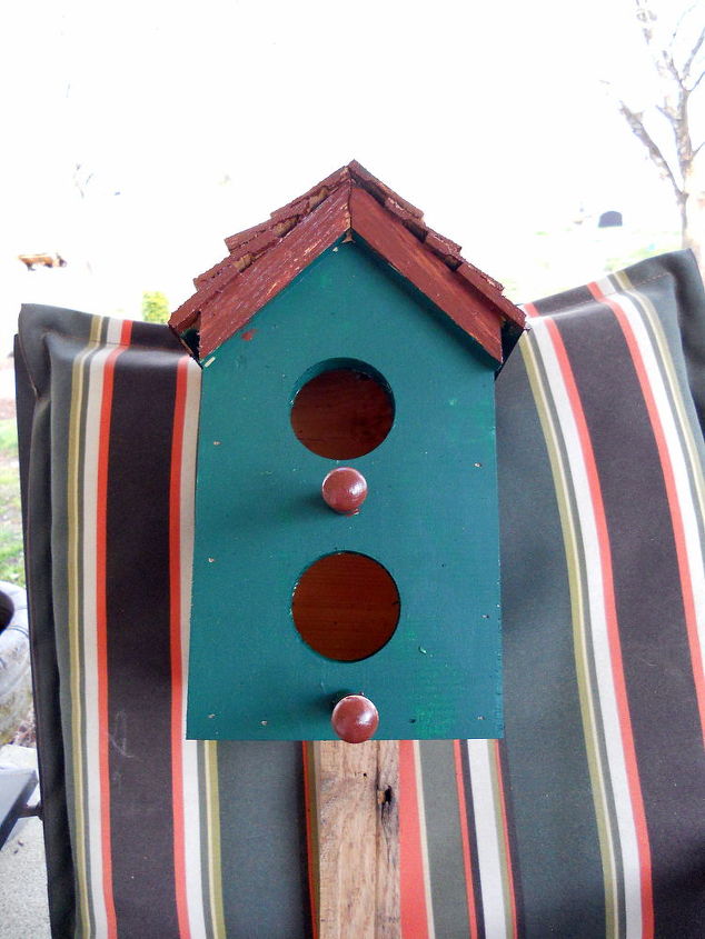 birdhouses, woodworking projects, Green Duplex A home for two families