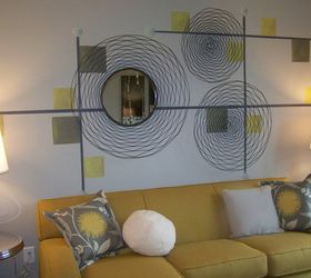 decorative wall treatments, home decor, painting, wall decor, Geometric pattern I created for designer Angela Hogan I like how her placement of the mirror connects with the painted line