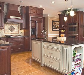 true atlanta elegance take a look at these dramatic before and after images of, home decor, kitchen backsplash, kitchen design, kitchen island, Cooktop Double Oven Warming Drawer all by Thermador The refrigerator is by GE Monogram with Omega cabinetry panels