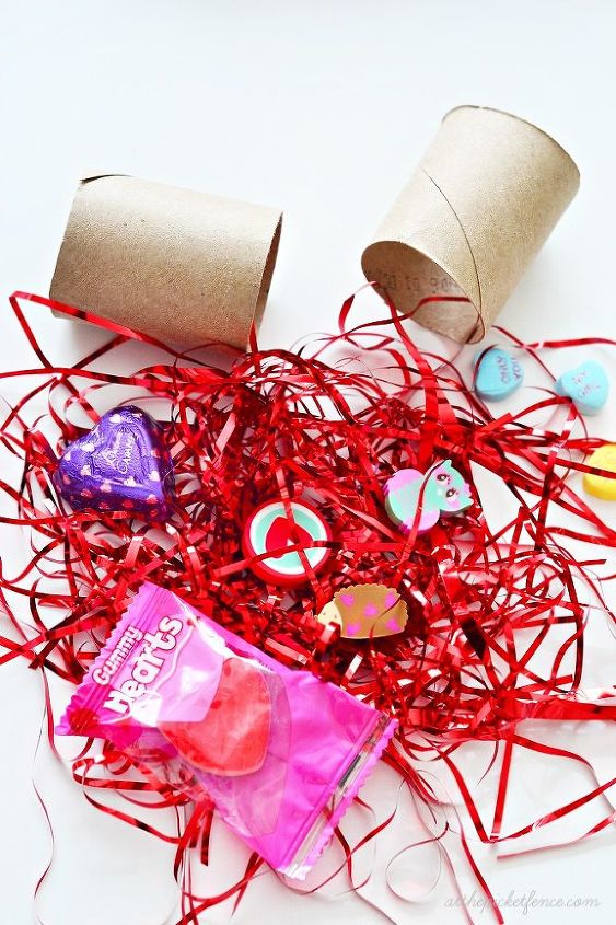 diy recycled valentine s day poppers, crafts, repurposing upcycling, seasonal holiday decor, valentines day ideas, Fill popper with goodies