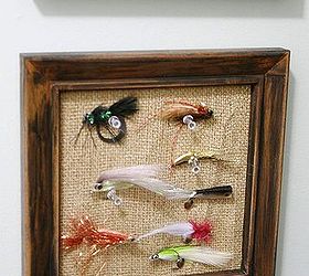 a space all his own, craft rooms, home decor, Flies are pinned to framed burlap bulletin boards for easy access and display