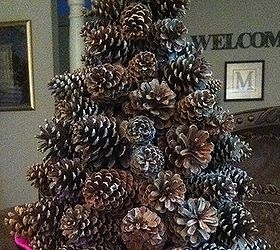 pine cone tree, christmas decorations, crafts, seasonal holiday decor