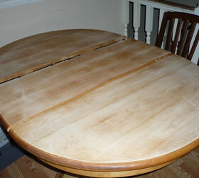 kitchen table finally finished, painted furniture, This is the table after sanding with leaf