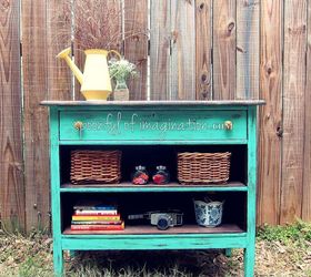 recycled dresser into a fun piece, painted furniture, repurposing upcycling