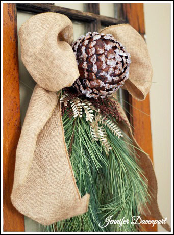 rustic christmas decorating, christmas decorations, repurposing upcycling, seasonal holiday decor, I found those pine cone ornaments at T J Maxx I m no fashionista but I am a decorista That doesn t make sense does it