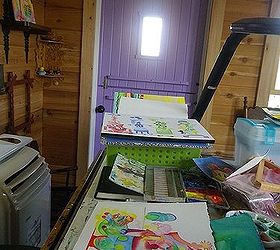 custom artist studio shed, craft rooms, doors, outdoor living, Creativity under way