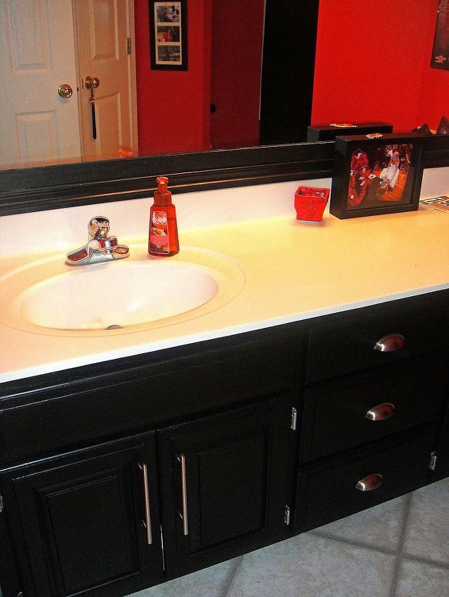 Bathroom Cabinets Reveal Using Reclaim Paint Hometalk
