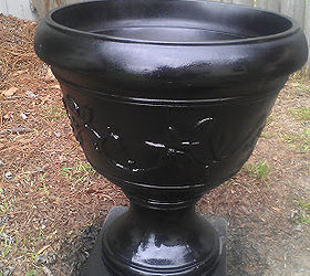 a painted planter, gardening, outdoor living, After a coat of paint