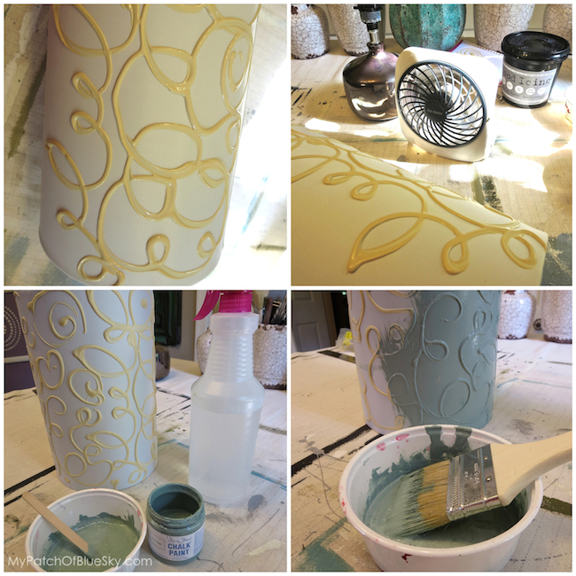 Add A Hand Painted Raised Pattern To Lamp Shade Using