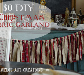 $0 Cost Christmas Fabric Garland