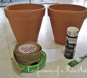 a fun and easy gift idea chalkboard flower pots, chalkboard paint, crafts, flowers, gardening, Here s all you need easy and inexpensive