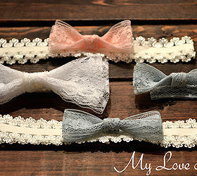 diy no sew lace bow tutorial, crafts, DIY No Sew Lace Hair Bows for Babies little girls or Pets