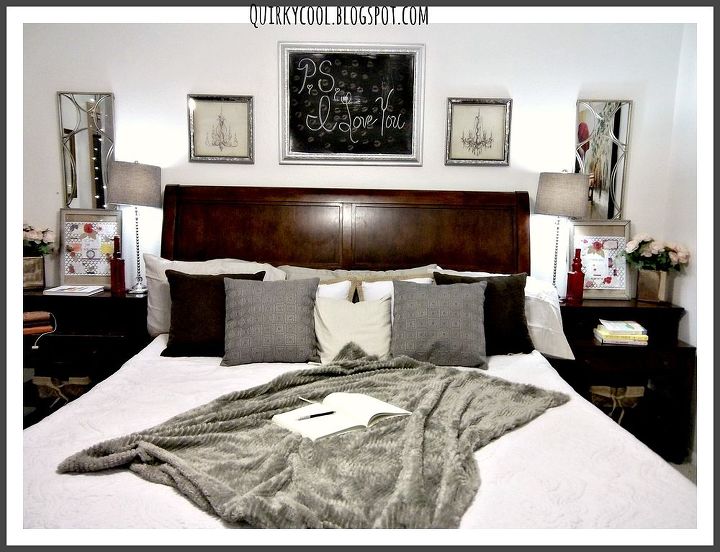 design on a dime rustic glam bedroom stage 1, bedroom ideas, home decor, painted furniture, rustic furniture, Everything in this room I made or got for a discount