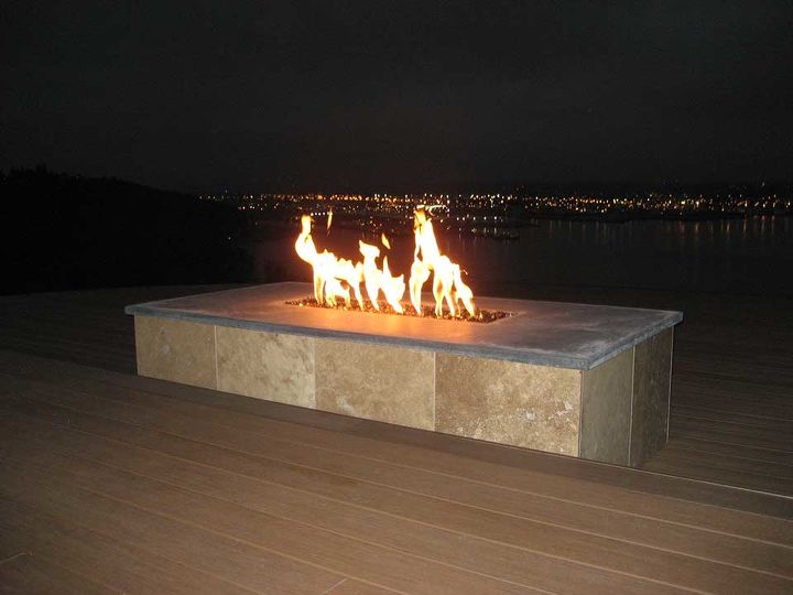 custom fire pit design, outdoor living