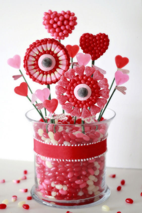 how to create a valentines day candy buffet, crafts, seasonal holiday decor, valentines day ideas, Valentine s Day Candy Buffet Centerpiece Ideas