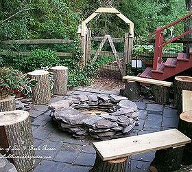 build your own fire pit, outdoor living, patio