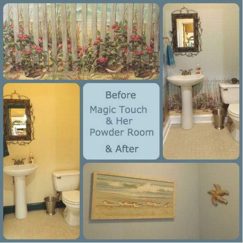 magic touch her powder room, bathroom ideas, home decor