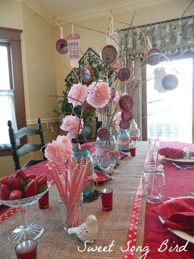 romantic double date tablescape on a budget, mason jars, repurposing upcycling, seasonal holiday d cor, The full effect