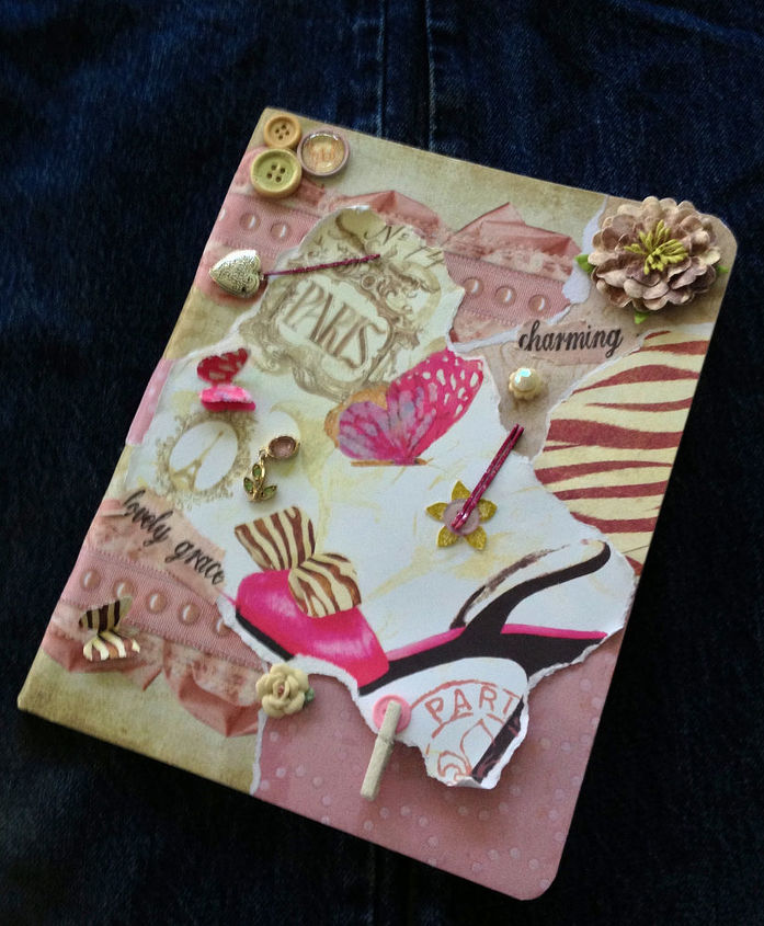 shabby chic composition note book, crafts