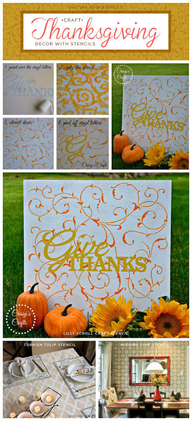 craft thanksgiving decor with stencils, painting, seasonal holiday d cor, thanksgiving decorations