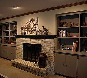painting a brick fireplace with chalk paint, The after