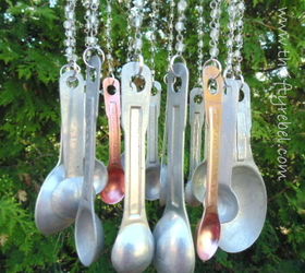vintage sifter wind chimes, gardening, repurposing upcycling