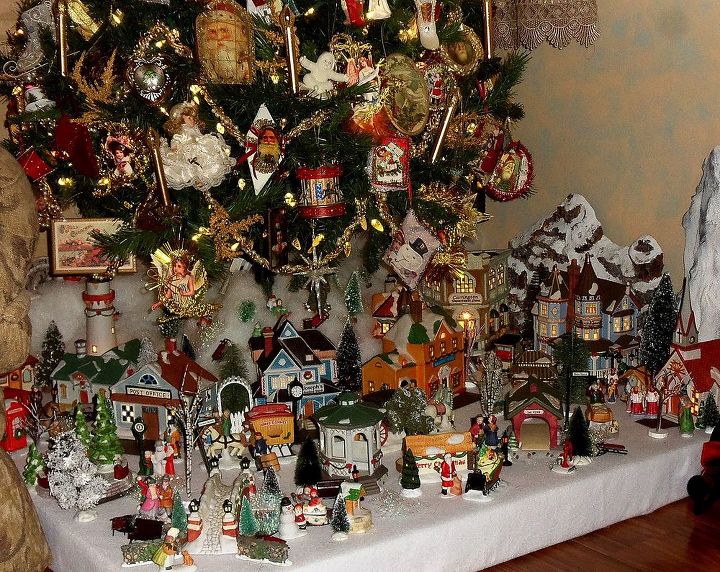 christmas home tour part 2 the living room, seasonal holiday d cor, My Christmas Dicken s Village