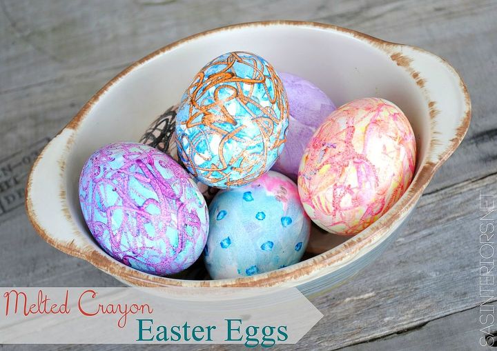 creating colorful easter eggs with melted crayons, crafts, easter decorations, seasonal holiday decor