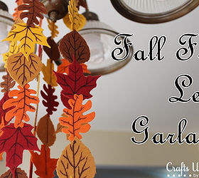 fall felt leaf garland, crafts, seasonal holiday decor, The perfect fall addition to your home