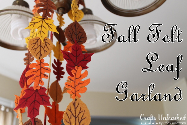 fall felt leaf garland, crafts, seasonal holiday decor, The perfect fall addition to your home