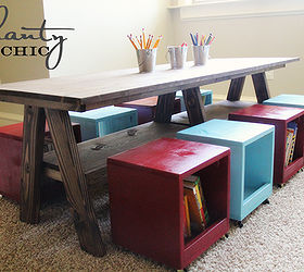 i built a kids table for my playroom, diy, how to, painted furniture, woodworking projects, Play Table