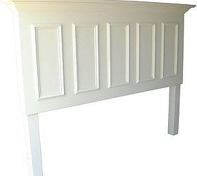 headboards made from doors by vintage headboards, home decor, repurposing upcycling, Smooth paneled door converted into a 5 panel king size headboard painted satin popcorn white