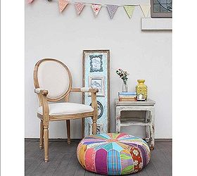 it s all about the pouf the abc s of pouf ottomans, home decor, painted furniture, QUILTED POUF For Eclectic Bohemian and Traditional Homes