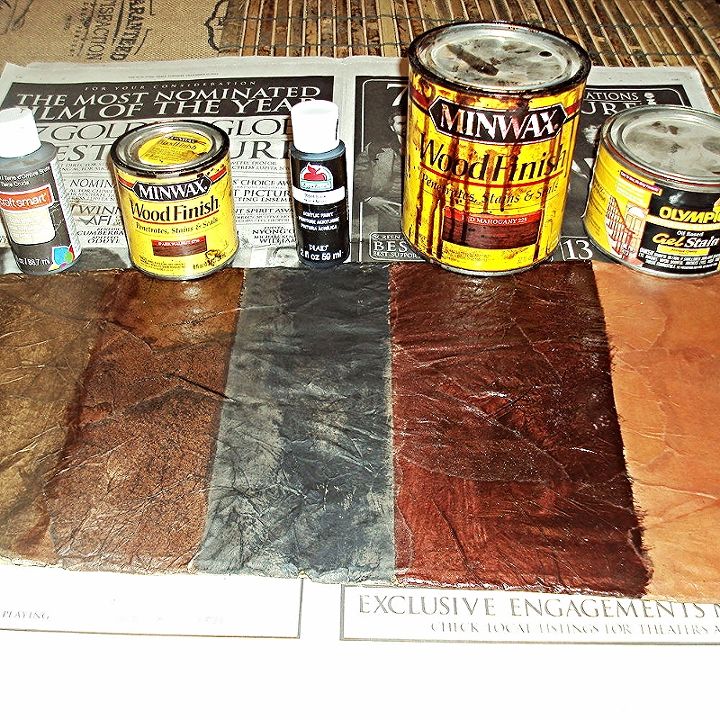 how to create a faux leather finish using brown paper